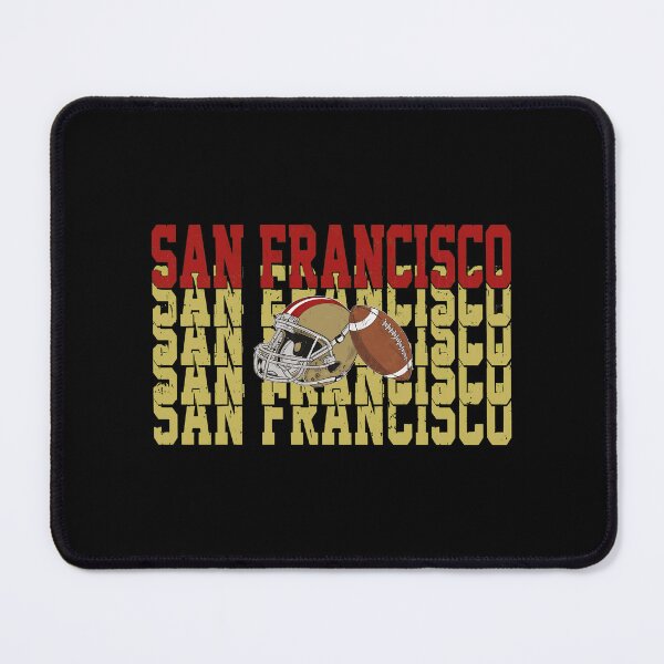Item preview, San Francisco Football Helmet and Ball Vintage Red Gold T-Shirt Graphic designed and sold by CharlesMe56267.