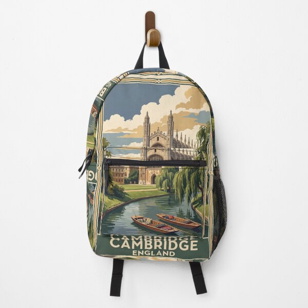 Item preview, Cambridge England Vintage Travel Art – King’s College Chapel & River Cam Punting designed and sold by Bomax121.