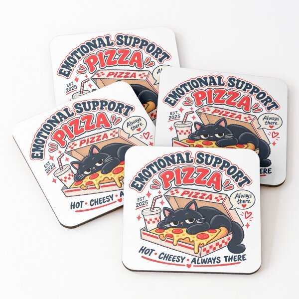 Item preview, Emotional Support Pizza Cat designed and sold by MissDeee.
