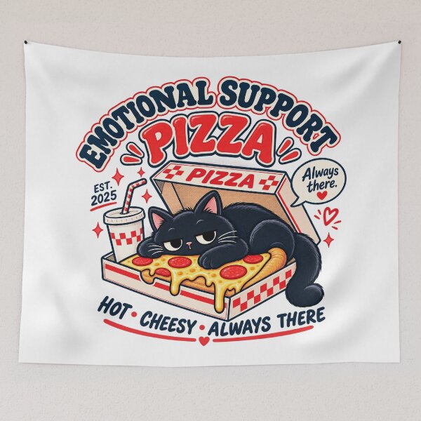 Item preview, Emotional Support Pizza Cat designed and sold by MissDeee.