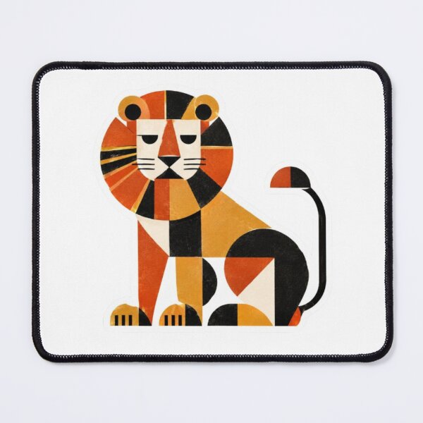 Item preview, Geometric Abstract Lion Art Print Sticker designed and sold by Snurly.