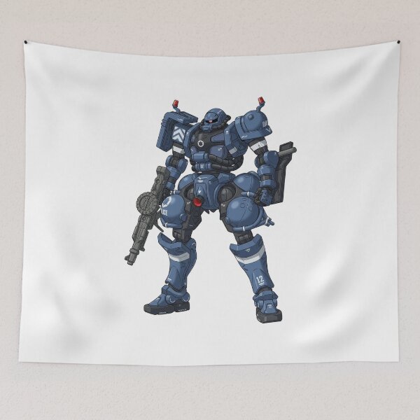 Item preview, MS-06-SSP Police Zaku - Mobile Suit Gundam - Retro Mecha Art designed and sold by 3DJIN.