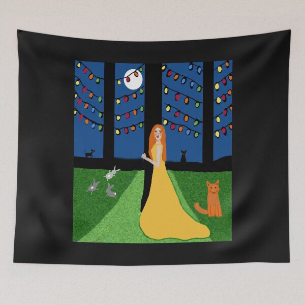 Item preview, Woman in Yellow Dress Under Moonlight designed and sold by Elaine M Hayward .