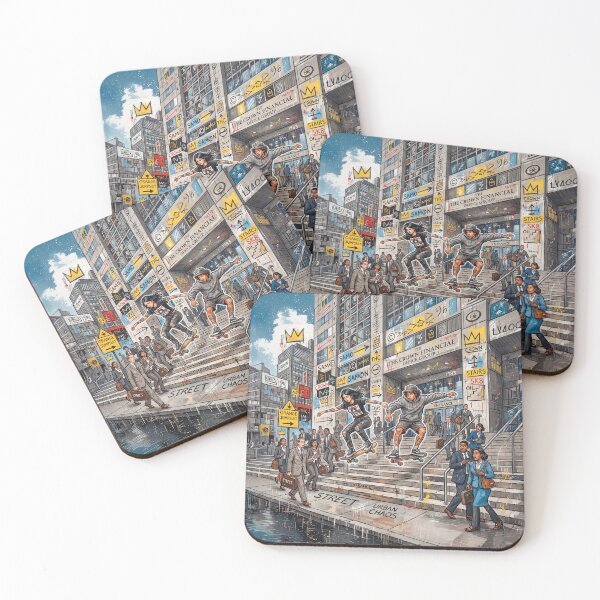 Item preview, Corporate Urban Chaos Skateboarding Pop Art designed and sold by Home Decor Art.