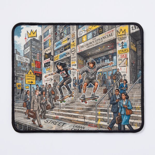 Item preview, Corporate Urban Chaos Skateboarding Pop Art designed and sold by Home Decor Art.