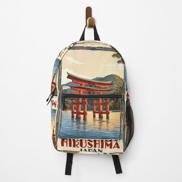 Item preview, Hiroshima Japan Vintage Travel Art – Itsukushima Shrine & Miyajima Torii designed and sold by Bomax121.