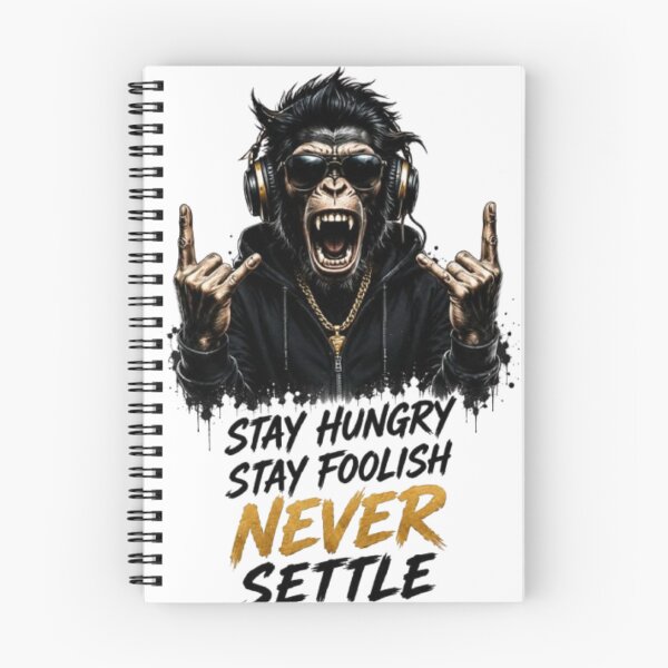 Item preview, Stay Hungry Stay Foolish Never Settle Monkey Streetwear Design designed and sold by TCDesigne.