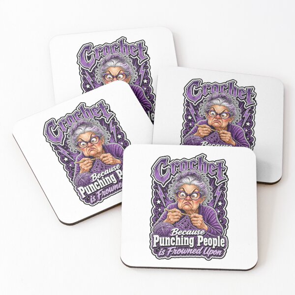 Item preview, Crochet Because Punching People Is Frowned Upon designed and sold by Wilcox PhotoArt.