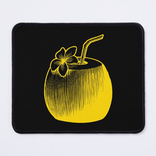 Item preview, Gold Vintage Tropical Coconut Drink Design designed and sold by pattern-archive.