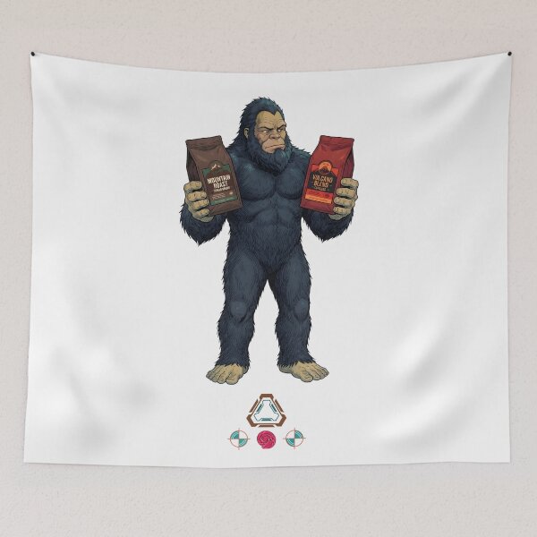 Item preview, Bigfoot's Coffee Choice - Mountain Roast vs. Volcano Blend designed and sold by Whimsy Trail Co.