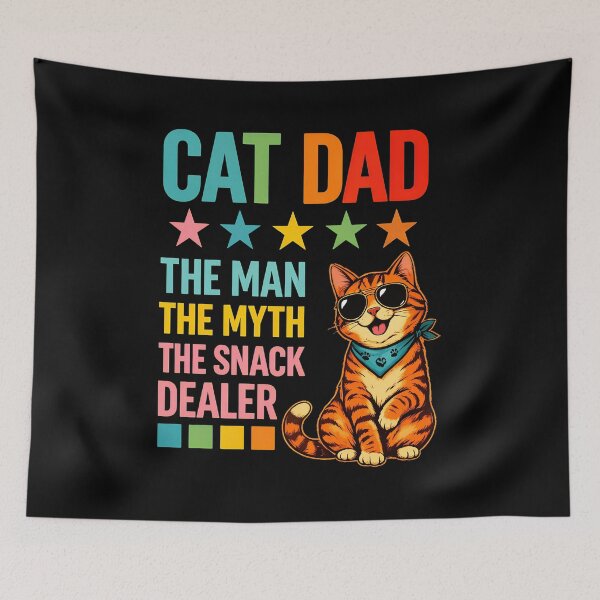 Item preview, Cat Dad The Man The Myth The Snack Dealer Funny designed and sold by SoyLamderma.