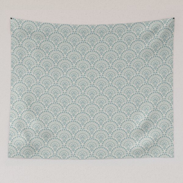 Item preview, Teal Block Print Floral Damask Pattern designed and sold by Zaya_art.