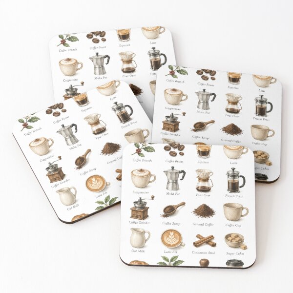 Item preview,  Coffee Treasures – Vintage Coffee Lover Illustration designed and sold by Kate1art.