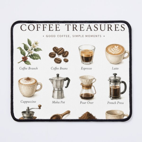 Item preview, Coffee Treasures – Vintage Coffee Lover Illustration designed and sold by Kate1art.
