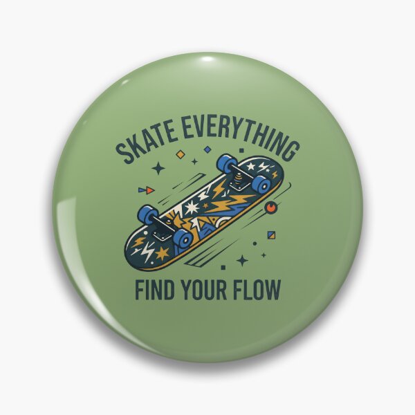 Item preview, Skate Everything Find Your Flow Skateboard Art. designed and sold by MyHappyArtShop.