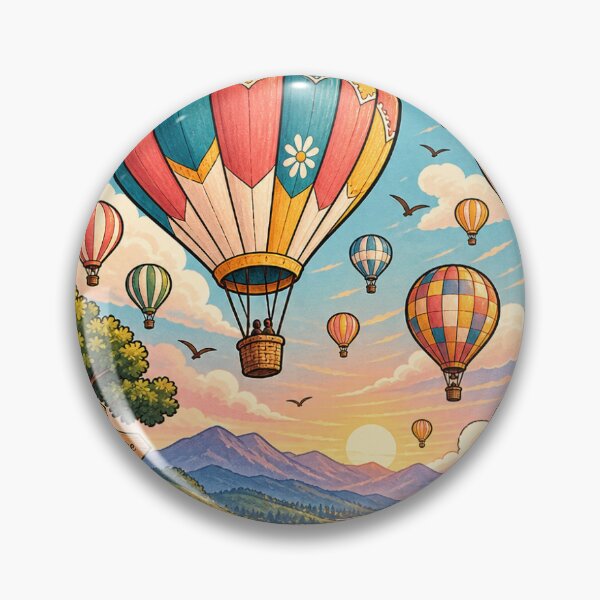Item preview, Hot Air Balloon Mountain Valley designed and sold by InkPixell.