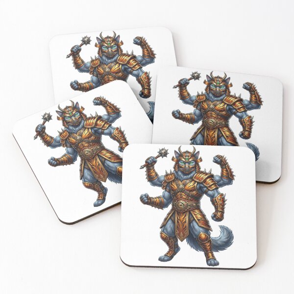 Item preview, Four-Armed Samurai Cat – Tiger Warrior Cat designed and sold by TOOBIC.