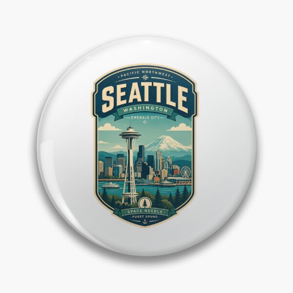 Item preview, Pacific Northwest Seattle Washington Emerald City Space Needle Puget Sound City Travel designed and sold by Simsimah26Parks.