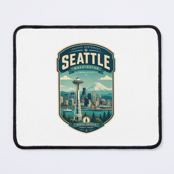 Item preview, Pacific Northwest Seattle Washington Emerald City Space Needle Puget Sound City Travel designed and sold by Simsimah26Parks.