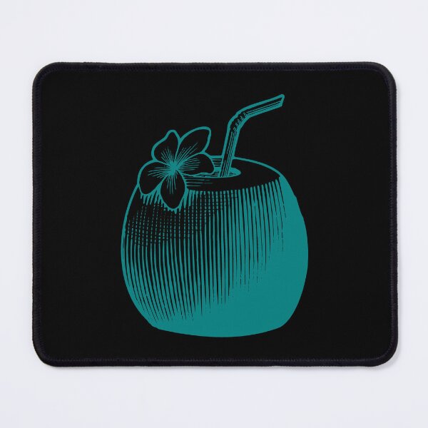 Item preview, Teal Vintage Tropical Coconut Drink Design designed and sold by pattern-archive.