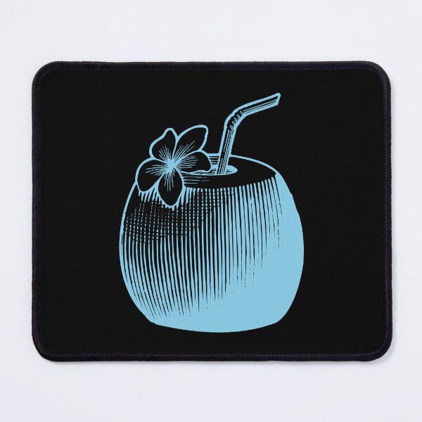 Item preview, Sky Blue Vintage Tropical Coconut Drink Design designed and sold by pattern-archive.