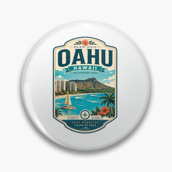 Item preview, Oahu Hawaii Waikiki Beach Surf Paradise Island Travel Vacation designed and sold by Simsimah26Parks.