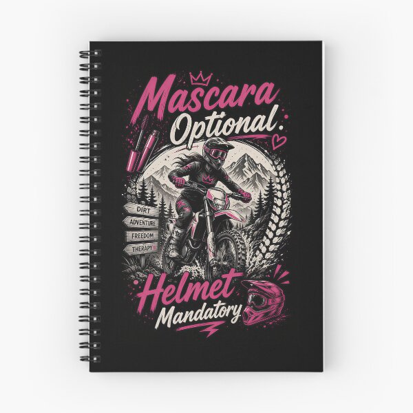 Item preview, Mascara Optional. Helmet Mandatory. | Funny Motorcycle Shirt for Women Riders designed and sold by HerRide.