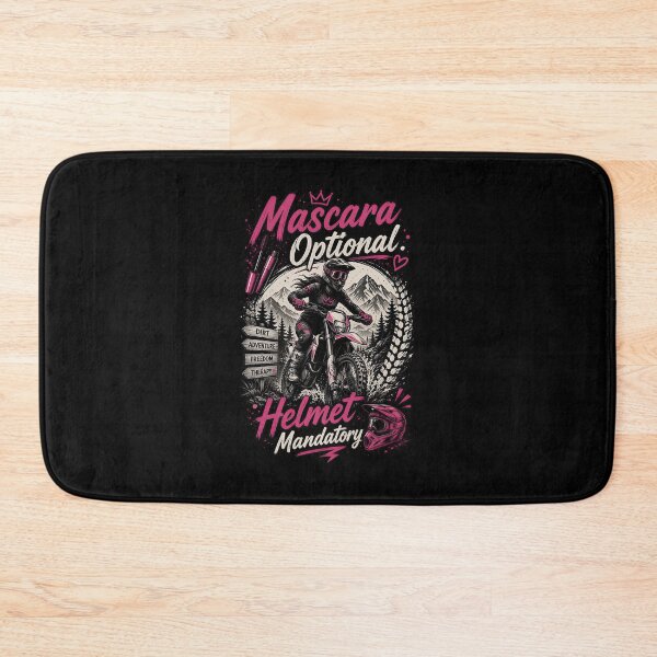 Item preview, Mascara Optional. Helmet Mandatory. | Funny Motorcycle Shirt for Women Riders designed and sold by HerRide.