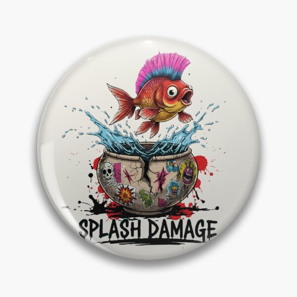 Item preview, Splash Damage Fish — Funny Punk Aquarium Fish Streetwear designed and sold by JonelCrafts.