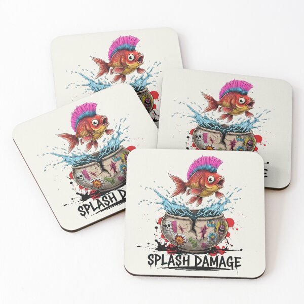 Item preview, Splash Damage Fish — Funny Punk Aquarium Fish Streetwear designed and sold by JonelCrafts.