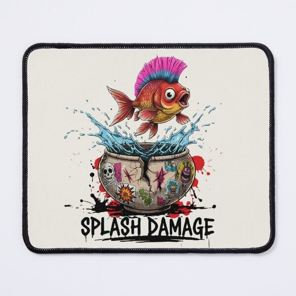 Item preview, Splash Damage Fish — Funny Punk Aquarium Fish Streetwear designed and sold by JonelCrafts.