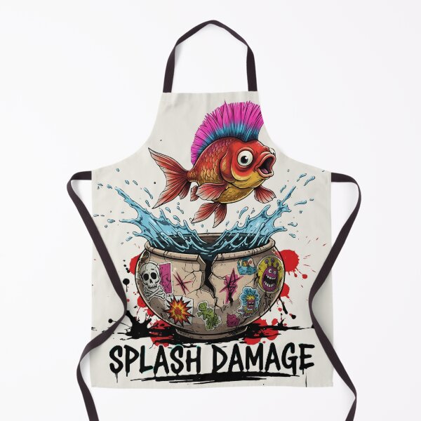 Item preview, Splash Damage Fish — Funny Punk Aquarium Fish Streetwear designed and sold by JonelCrafts.