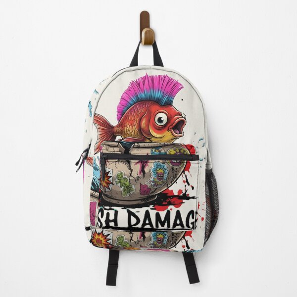 Item preview, Splash Damage Fish — Funny Punk Aquarium Fish Streetwear designed and sold by JonelCrafts.