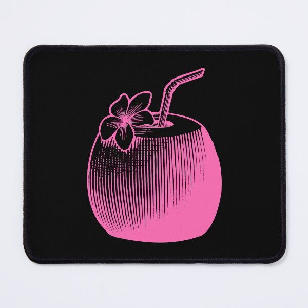 Item preview, Pink Vintage Tropical Coconut Drink Design designed and sold by pattern-archive.