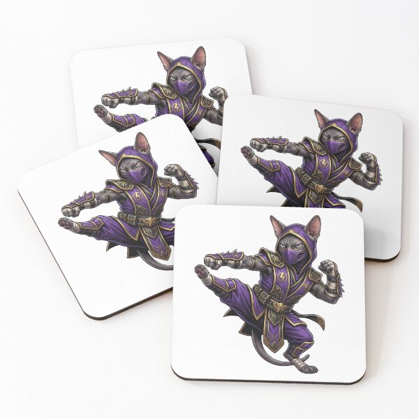 Item preview, Purple Ninja Cat Warrior – Martial Arts Cat designed and sold by TOOBIC.