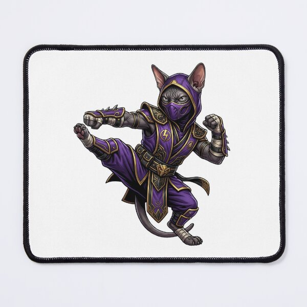 Item preview, Purple Ninja Cat Warrior – Martial Arts Cat designed and sold by TOOBIC.