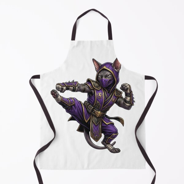 Item preview, Purple Ninja Cat Warrior – Martial Arts Cat designed and sold by TOOBIC.