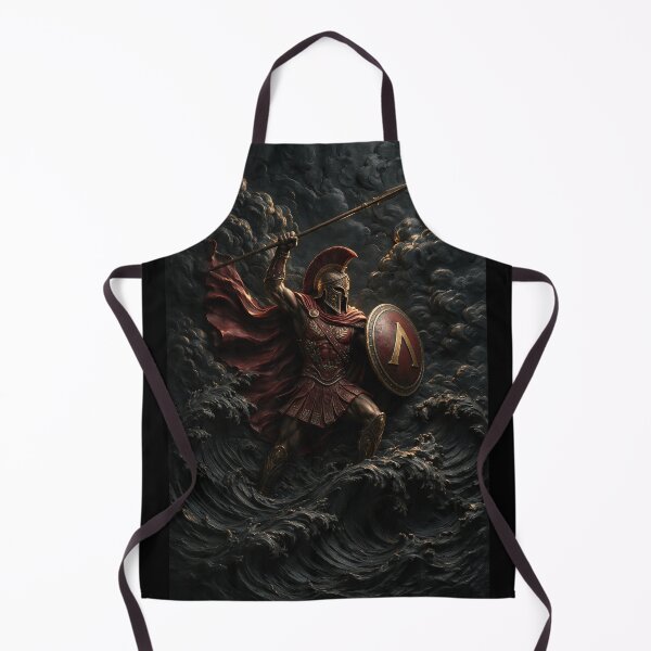 Item preview, Spartan Warrior Relief in Black Storm Waves designed and sold by Lineer22.