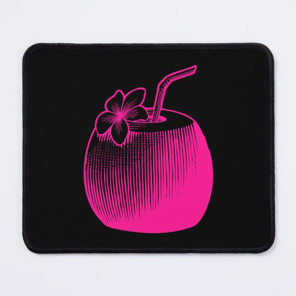 Item preview, Hot Pink Vintage Tropical Coconut Drink Design designed and sold by pattern-archive.
