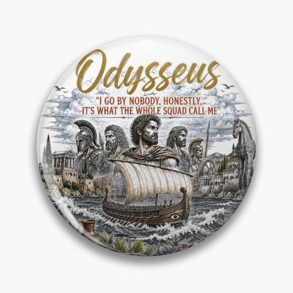 Item preview, Odysseus Nobody Funny Greek Mythology Art designed and sold by CHC.