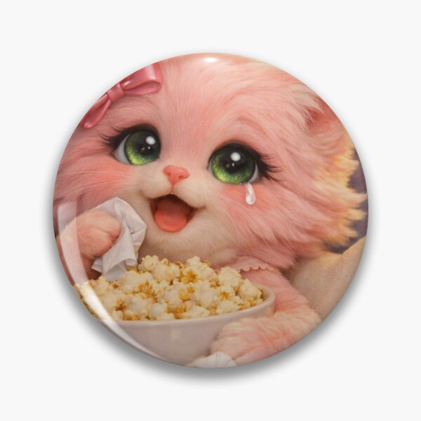 Item preview, Mimi Mew Cozy Movie Night – Emotional Cat Watching a Movie with Popcorn designed and sold by Lalala cute.
