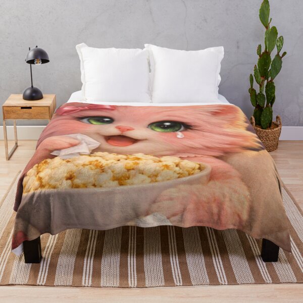 Item preview, Mimi Mew Cozy Movie Night – Emotional Cat Watching a Movie with Popcorn designed and sold by Lalala cute.