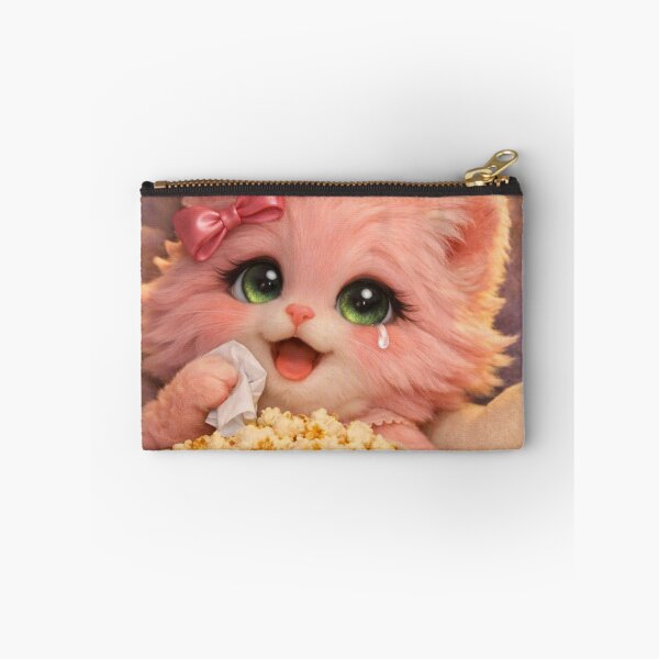 Item preview, Mimi Mew Cozy Movie Night – Emotional Cat Watching a Movie with Popcorn designed and sold by Lalala cute.