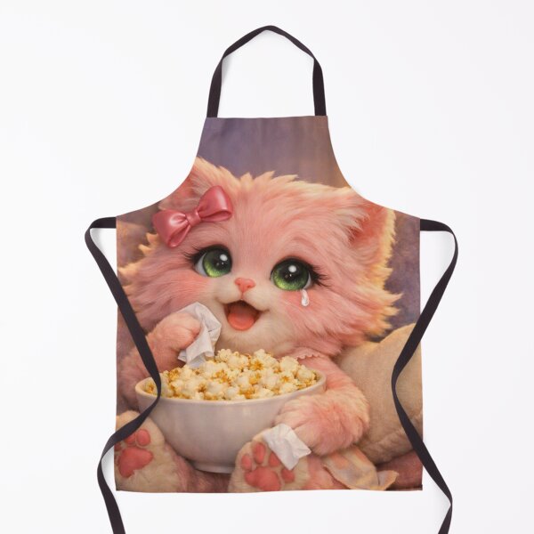Item preview, Mimi Mew Cozy Movie Night – Emotional Cat Watching a Movie with Popcorn designed and sold by Lalala cute.