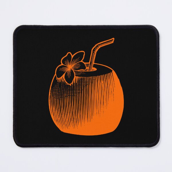 Item preview, Orange Vintage Tropical Coconut Drink Design designed and sold by pattern-archive.