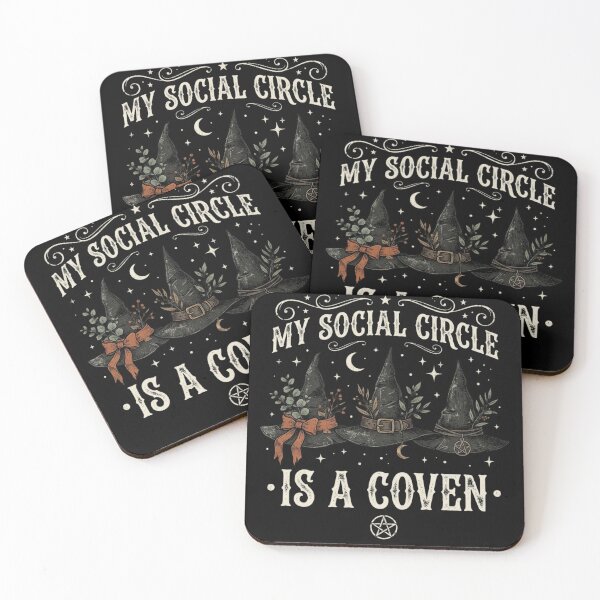 Item preview, My Social Circle Is A Coven Witchcraft Witches Pagan Magic designed and sold by w66aboo.