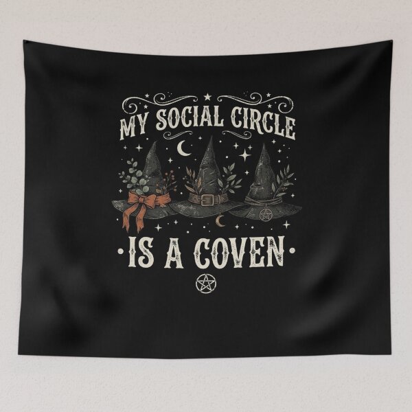 Item preview, My Social Circle Is A Coven Witchcraft Witches Pagan Magic designed and sold by w66aboo.