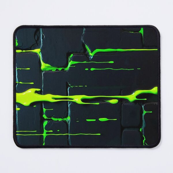 Item preview, Neon Green Toxic Slime Dripping On Dark Brick Wall Texture designed and sold by LYAN-STORE.