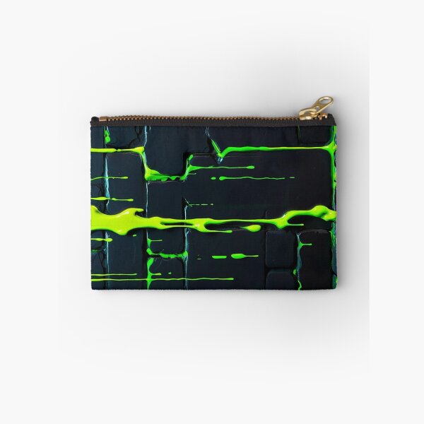 Item preview, Neon Green Toxic Slime Dripping On Dark Brick Wall Texture designed and sold by LYAN-STORE.