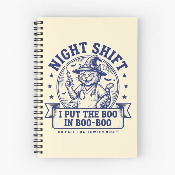 Item preview, Night Shift Nurse Cat Halloween Funny Boo-Boo designed and sold by 89shirts.